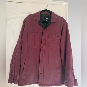 Vans Men's Maroon Button-Up Field Jacket
